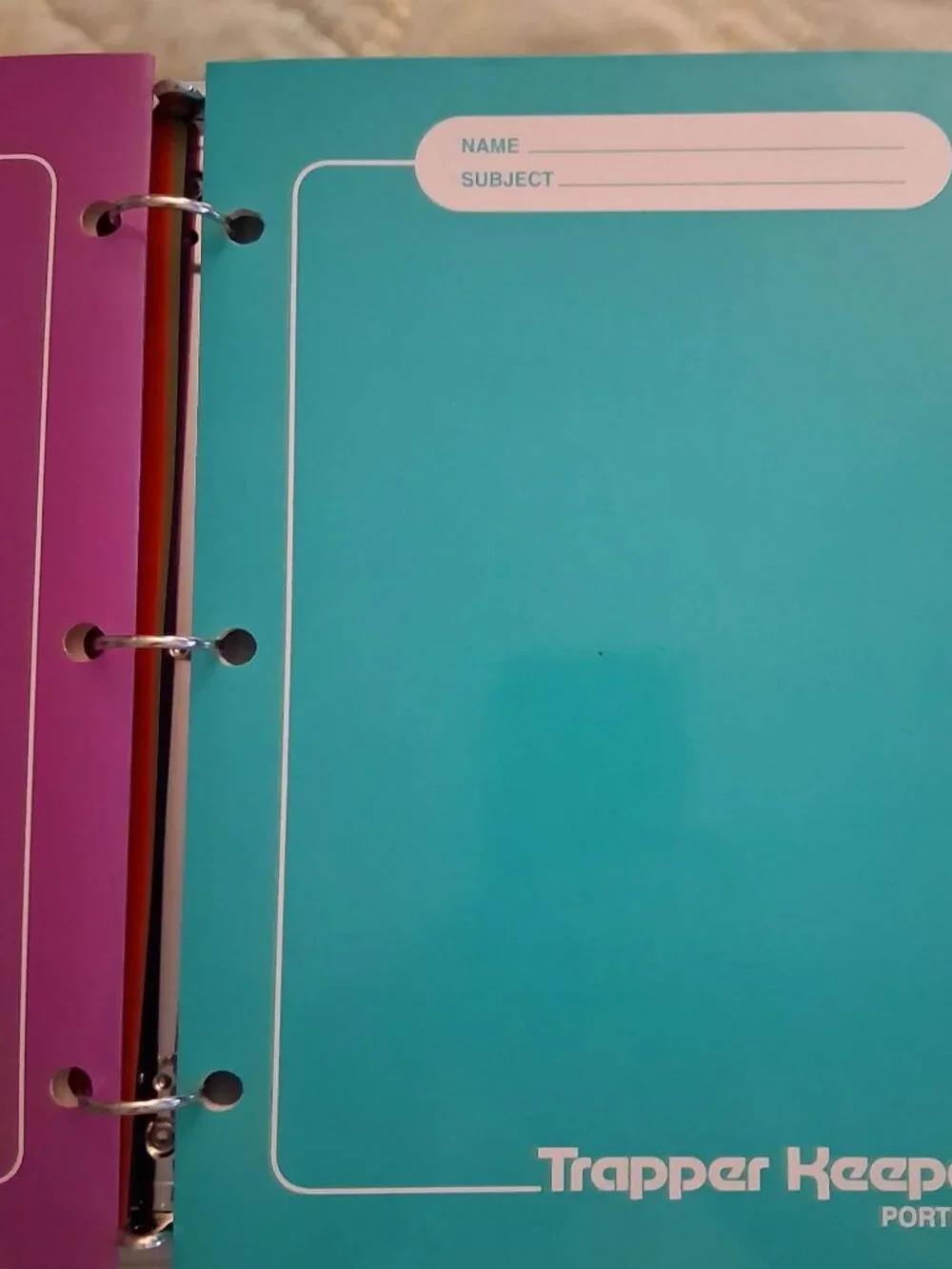 Trapper Keeper w/folders and notebook